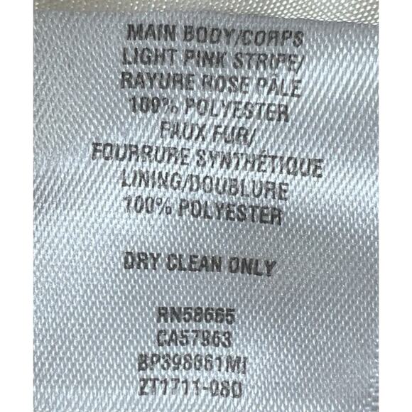 Nordstrom BP Sherpa Teddy Fuzzy Striped Jacket Sweater Snap Closure Size Large - Picture 6 of 7